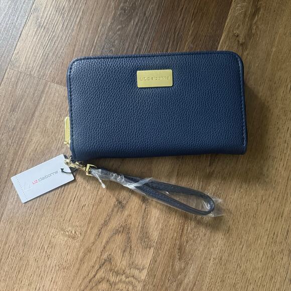 Liz Claiborne Erica Zip Around in Navy - Picture 1 of 5